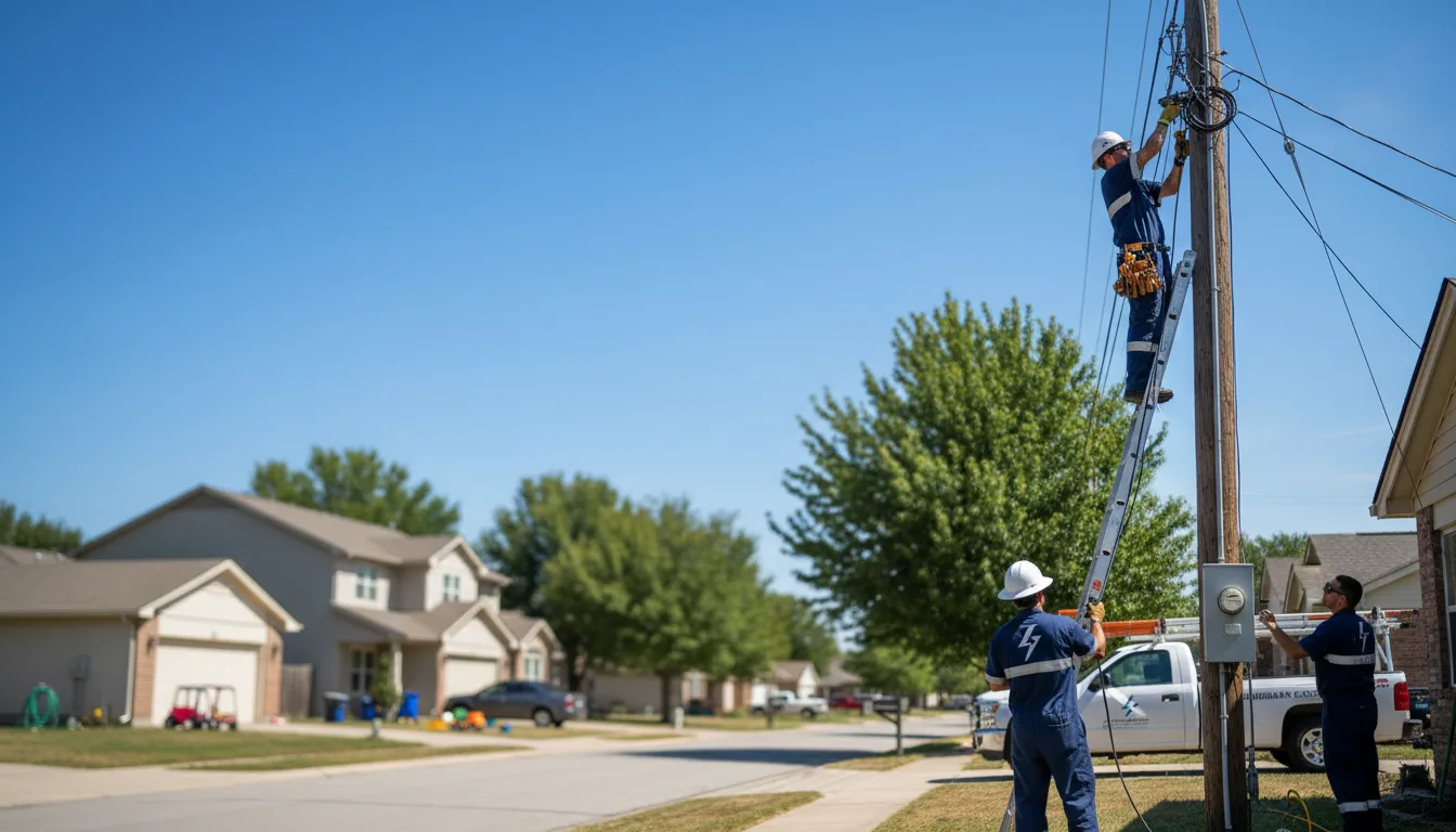 Residential electrician providing installation services in Brookville, KS